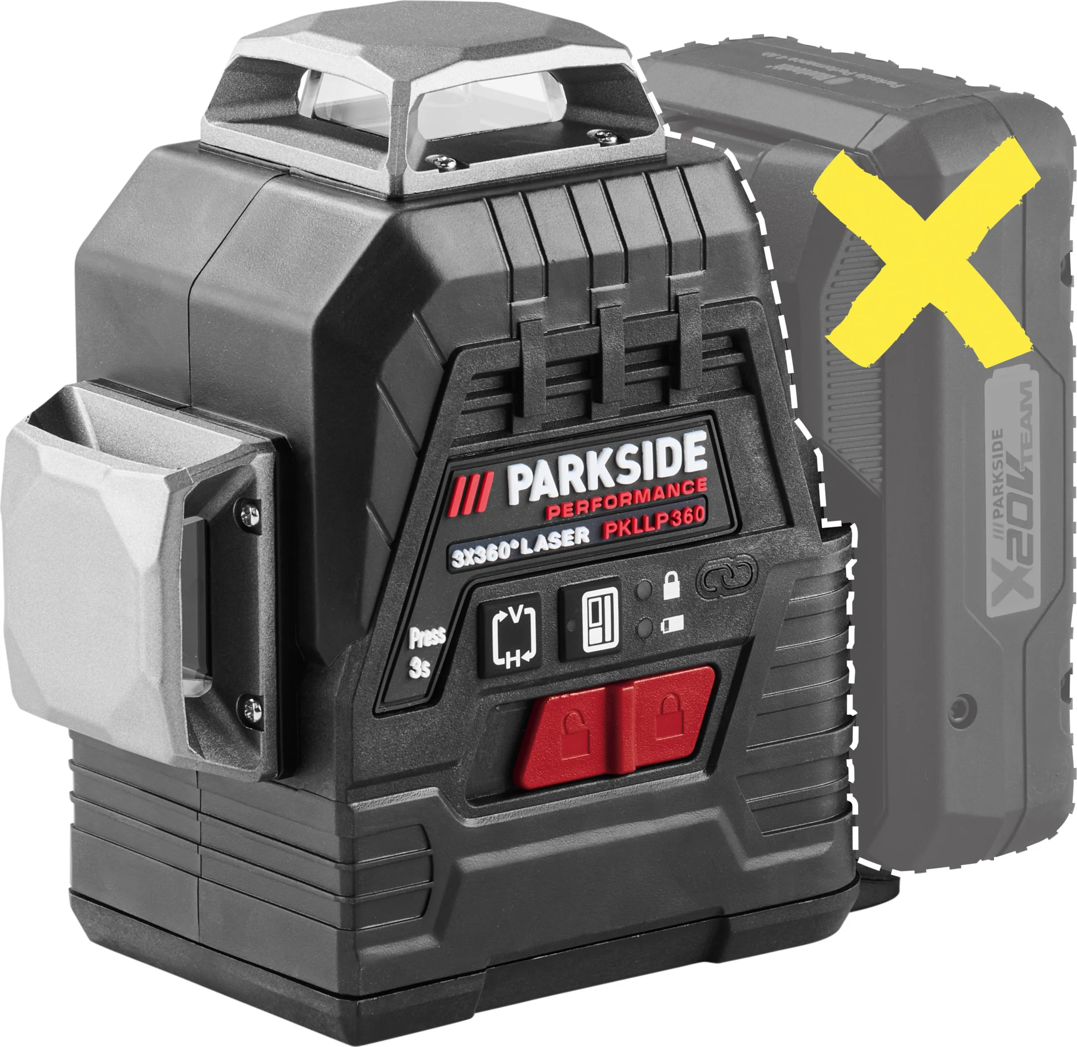 PARKSIDE PERFORMANCE Accu-kruislijnlaser 20 V zonder accu en lader