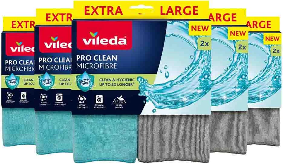 5x Vileda Microvezeldoek Pro Clean 2 stuks