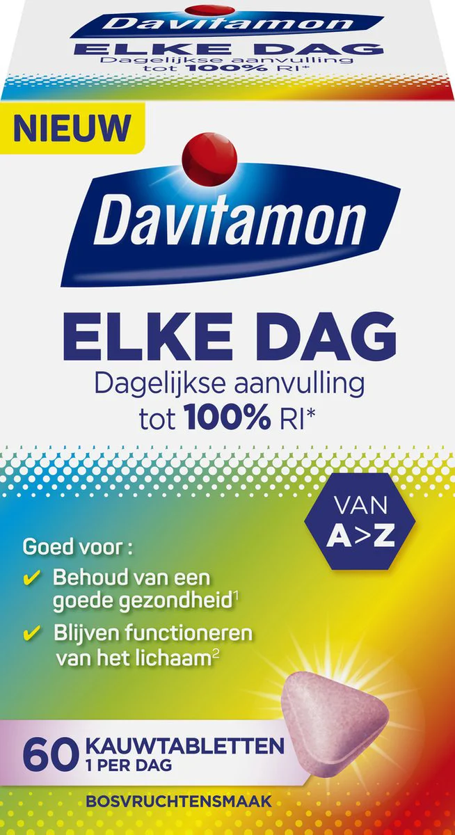 Davitamon Elke Dag 60 kauwtabletten