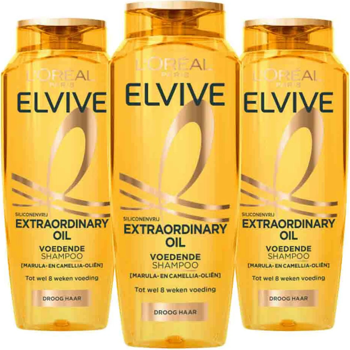 3x L'Oréal Elvive Extraordinary Oil Shampoo 250 ml