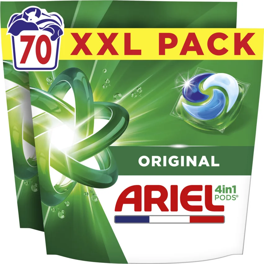 2x Ariel 4in1 Wasmiddel Pods Original 70 stuks