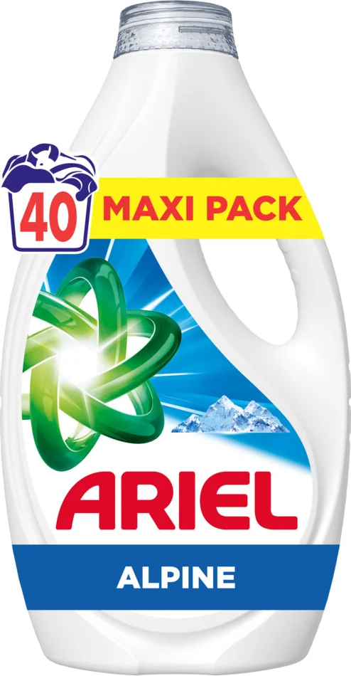 4x Ariel Vloeibaar Wasmiddel Alpine 40 Wasbeurten 1800 ml