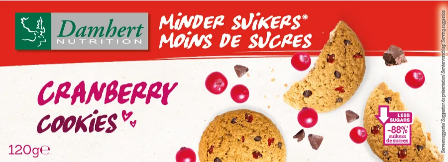 Damhert Cranberry Cookies Minder Suikers 120GR
