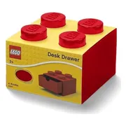LEGO Bureaulade met 4 noppen - rood