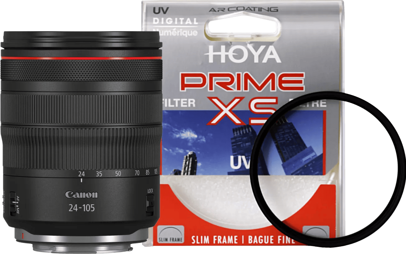Canon RF 24-105mm f/4L IS USM + Hoya UV Filter