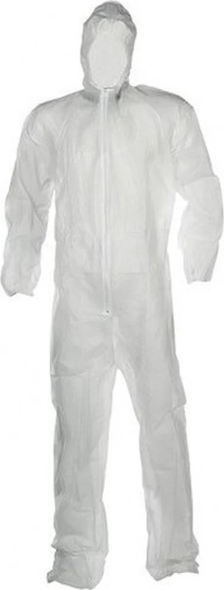 Wegwerp schilders/klussers overall - 2x - one size - Klus overalls voor volwassenen - kunststof