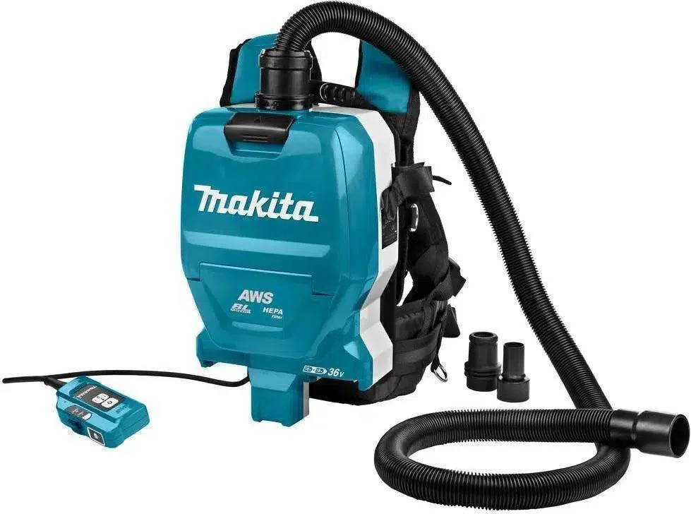 Makita DVC265ZXU Accu Rugstofzuiger AWS 2x18V Basic Body