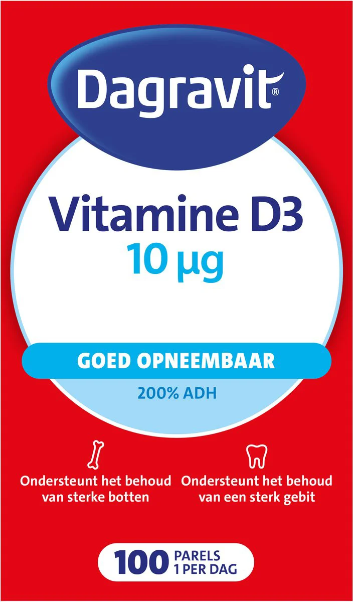 Dagravit Vitamine D Parels 10 µg 100 capsules