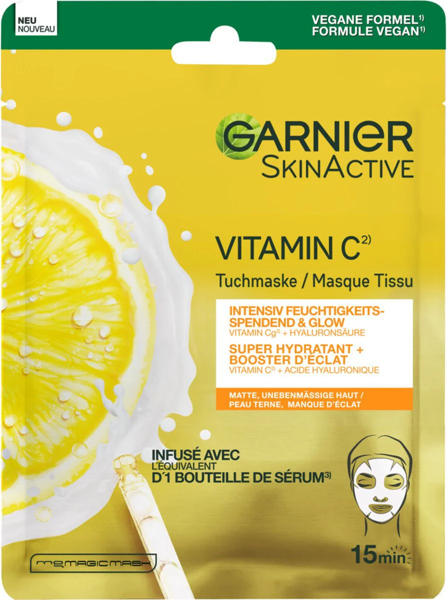 6x Garnier SkinActive Vitamine C Sheet Masker