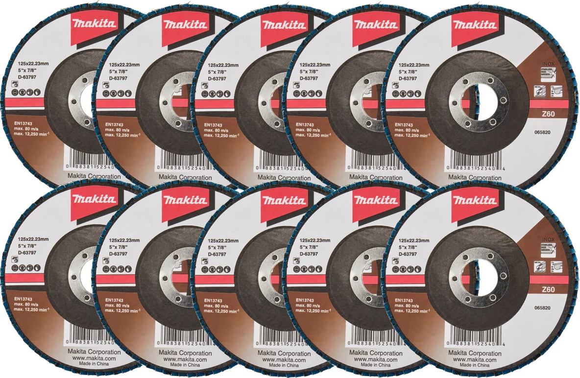 Makita D-63797-10 Lamellenschuurschijf Z60 | 125 mm | 10 stuks