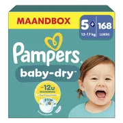 Pampers Baby Dry Luiers Maat 5+ (12-17 kg) 168 stuks