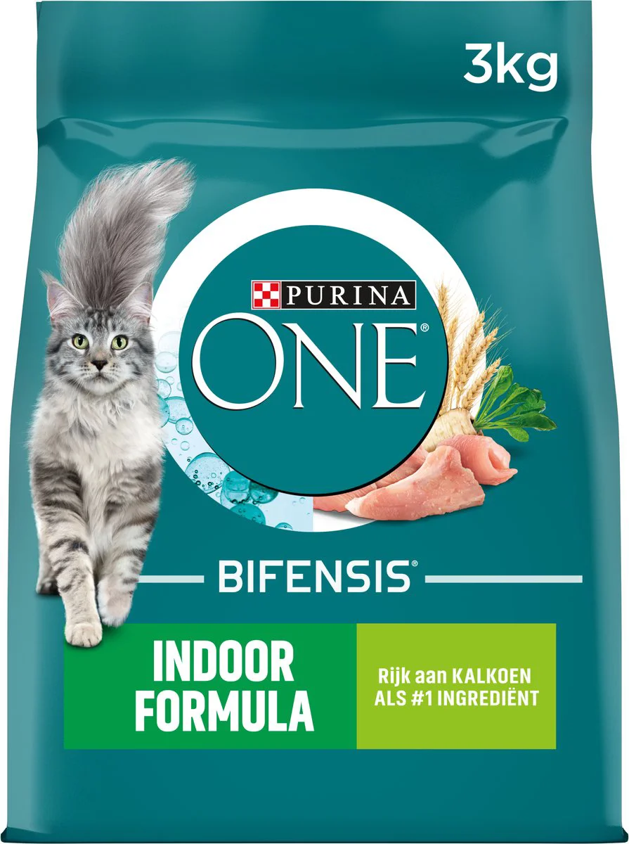 Purina ONE Kattenvoer Droog Indoor Kalkoen 3 kg