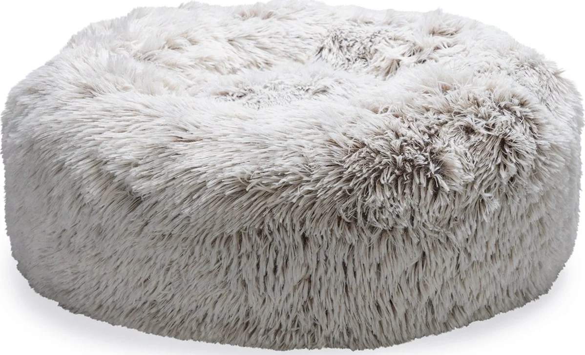 Beeztees Siba - Orthopedische Donut Hondenmand - Fluffy hondenmand - Kattenmand - Beige - 50x50x20 cm