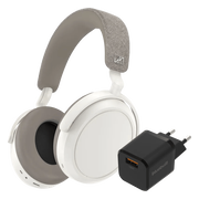 Sennheiser Momentum 4 Wireless Wit + BlueBuilt Quick Charge Oplader met Usb A Poort 18W