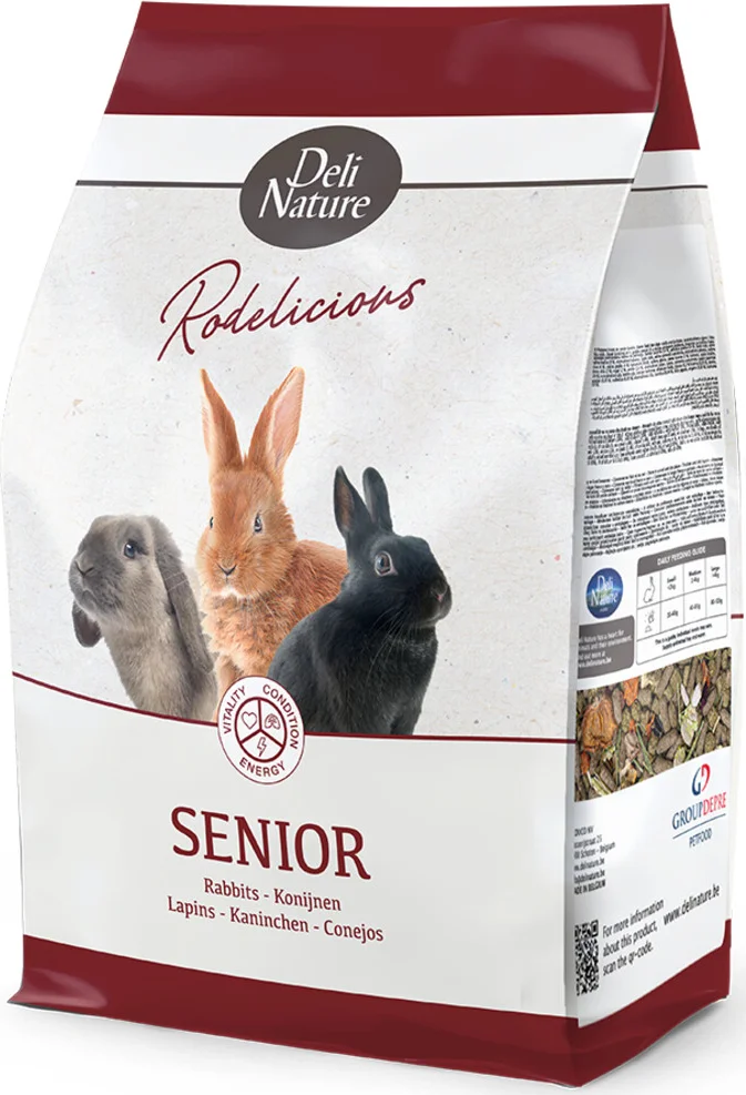 4x Deli Nature Konijnenvoer Rodelicious Senior 2,5 kg