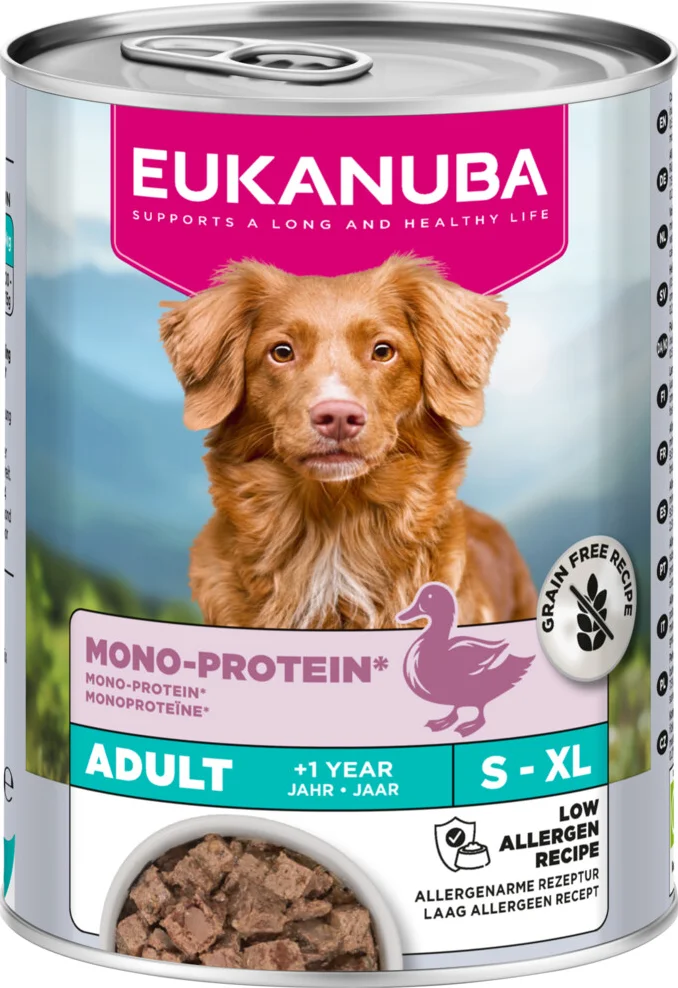 6x Eukanuba Special Care Hond Nat Adult Mono-Proteïne Eend 400 gr