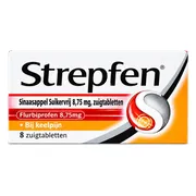 Strepfen Sinaasappel Suikervij 8.75 mg Zuigtabletten 8TB