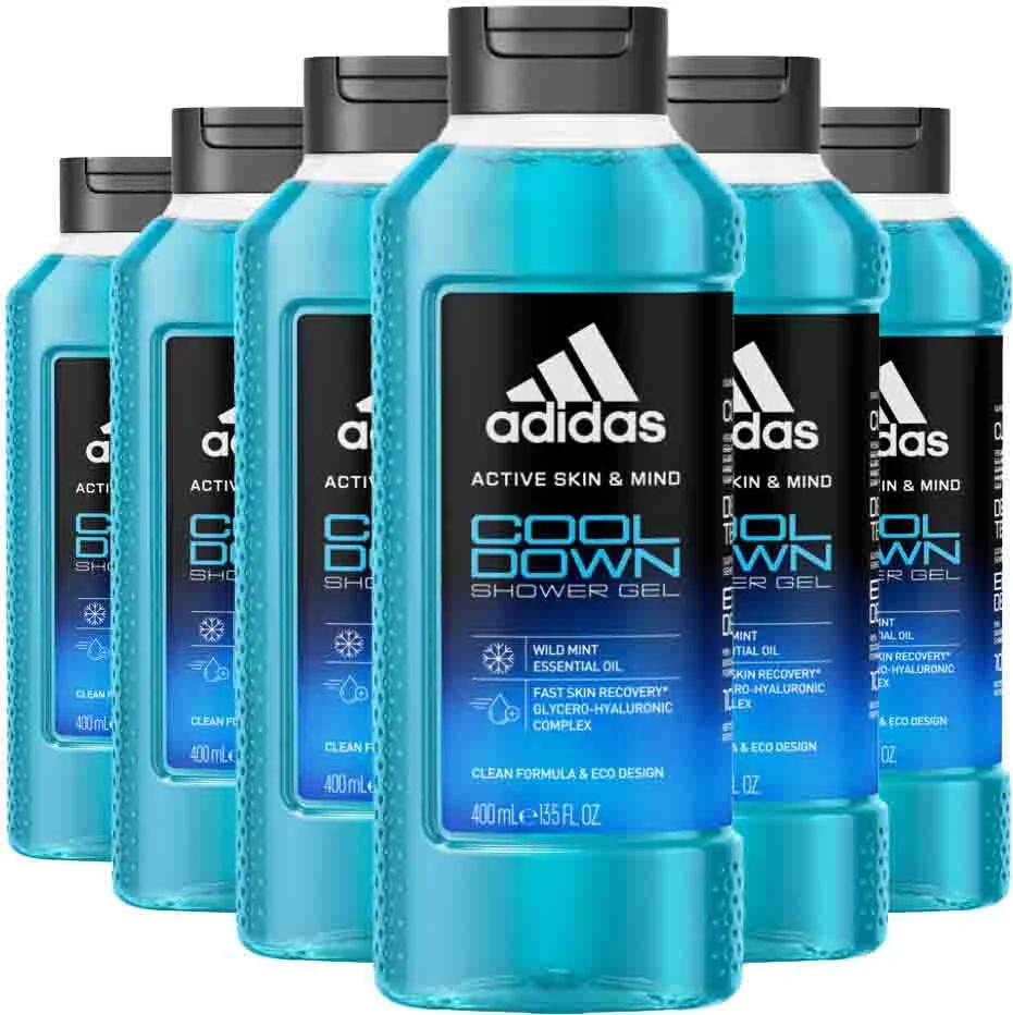 6x Adidas Shower Gel Active Skin & Mind Cool Down 400 ml