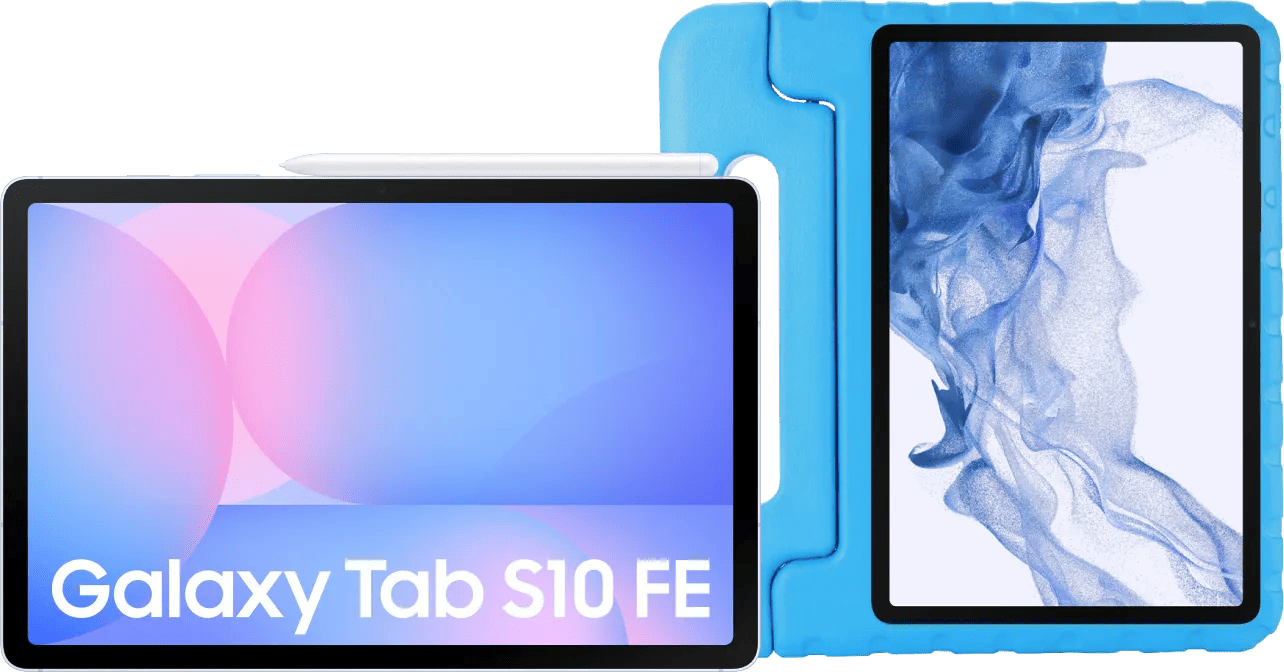 Samsung Galaxy Tab S10 FE 10,9 inch 128GB Wifi Lichtblauw + Just in Case Kids Cover Blauw