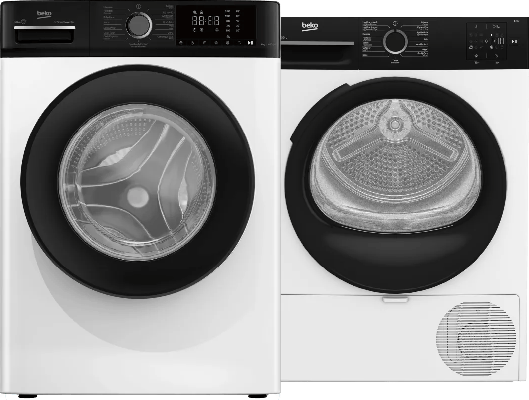 Beko B1W864BBBE SteamCure + Beko BM3T3824BC