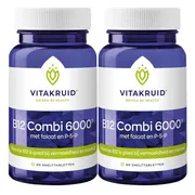 2x Vitakruid B12 Combi 6000 met folaat en P-5-P 60 tabletten
