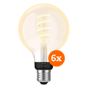 Philips Hue Filament White Ambiance Globe 6-pack