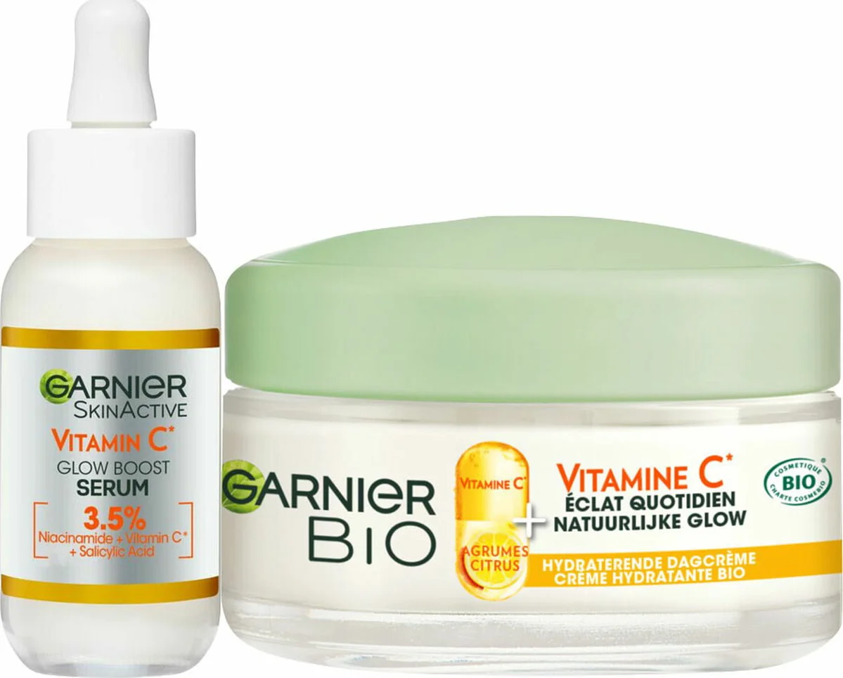 Garnier Vitamine C Serum & Vitamine C Dagcrème Pakket