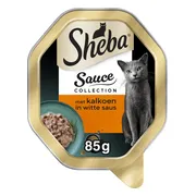 22x Sheba Kattenvoer Nat Sauce Collection Kalkoen in Witte Saus 85 gr