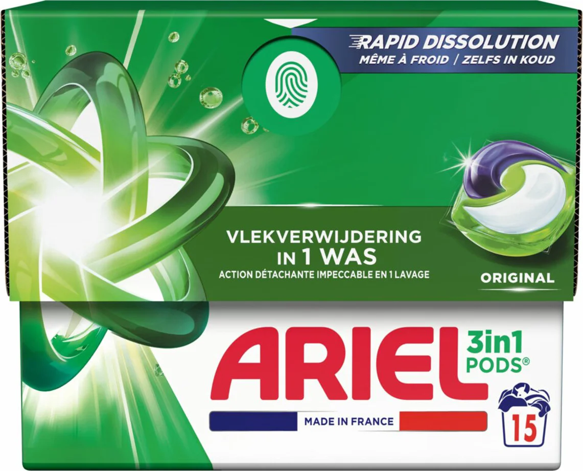 Ariel 3in1 Wasmiddel Pods Original 15 stuks