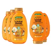 Garnier Loving Blends Argan en Cameliaolie - Shampoo 3x 300 ml & Conditioner 2x 250 ml – Pakket