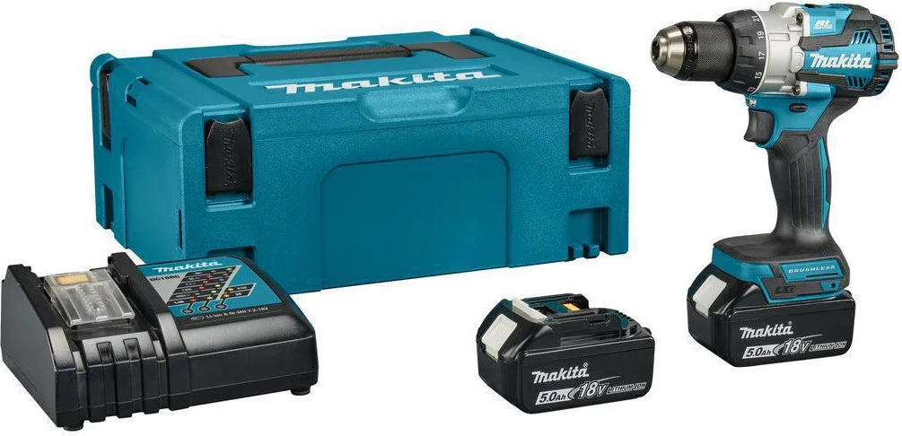 Makita DHP489RTJ Accu klop-/schroefboormachine 18V 5.0Ah in Mbox