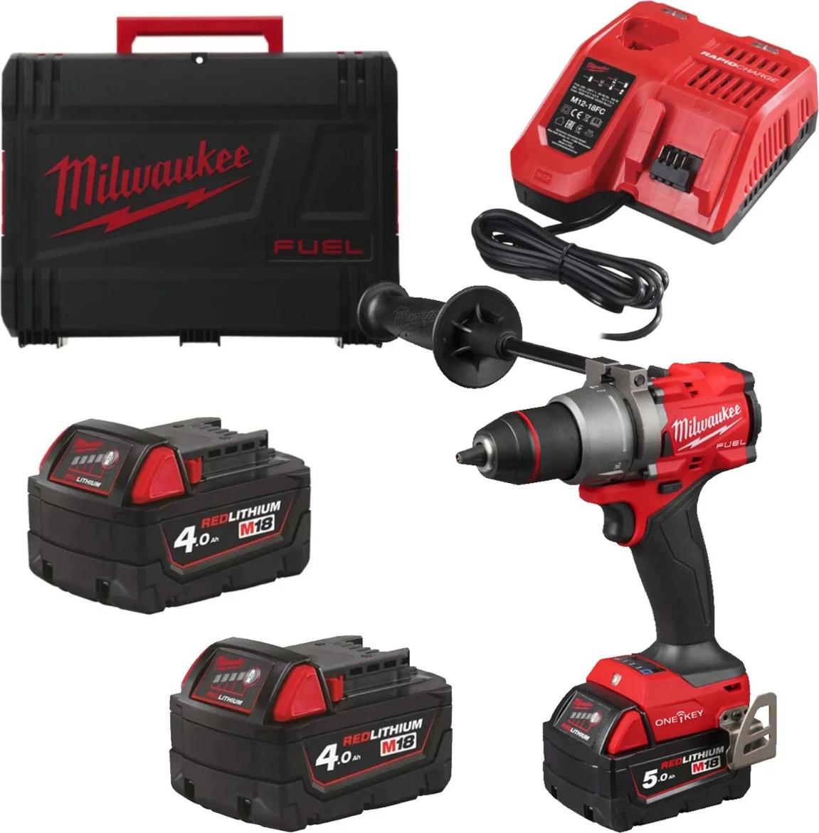 Milwaukee M18 FUEL™ ONEDD3-502X ONE-KEY™ Accu Schroefboormachine Gen4 18V 5.0Ah in HD-Box - 4933492802