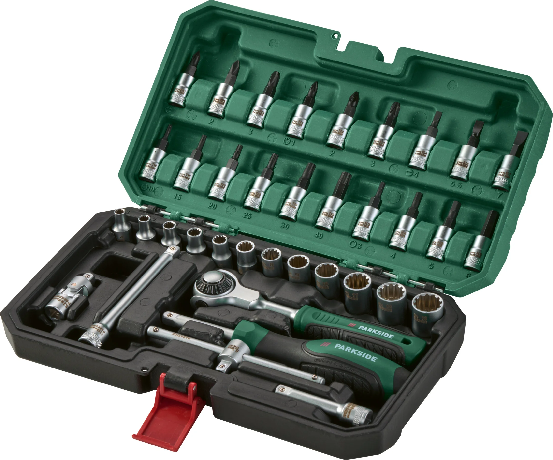 PARKSIDE Dopsleutelset met zwenkkopratel (Roto set 37-delig)