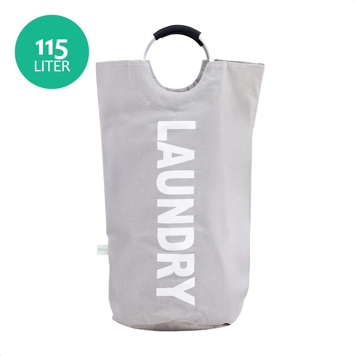 Wonair Wasmand – Waszak - Opvouwbaar  – 115L – Lichtgrijs