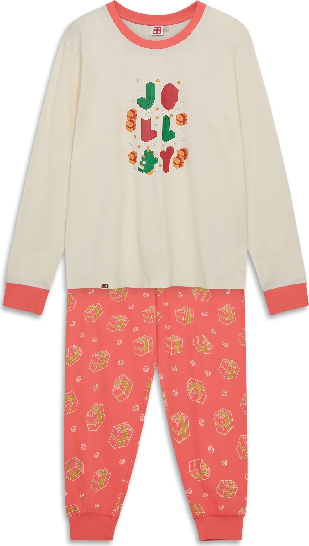 LEGO Kerstpyjama voor volwassenen - gebroken wit