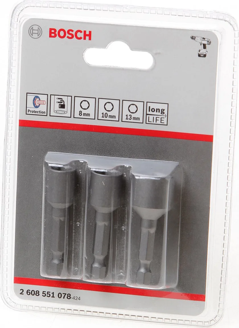 Bosch Professional 3-delig Dopsleutelset - 2608551078