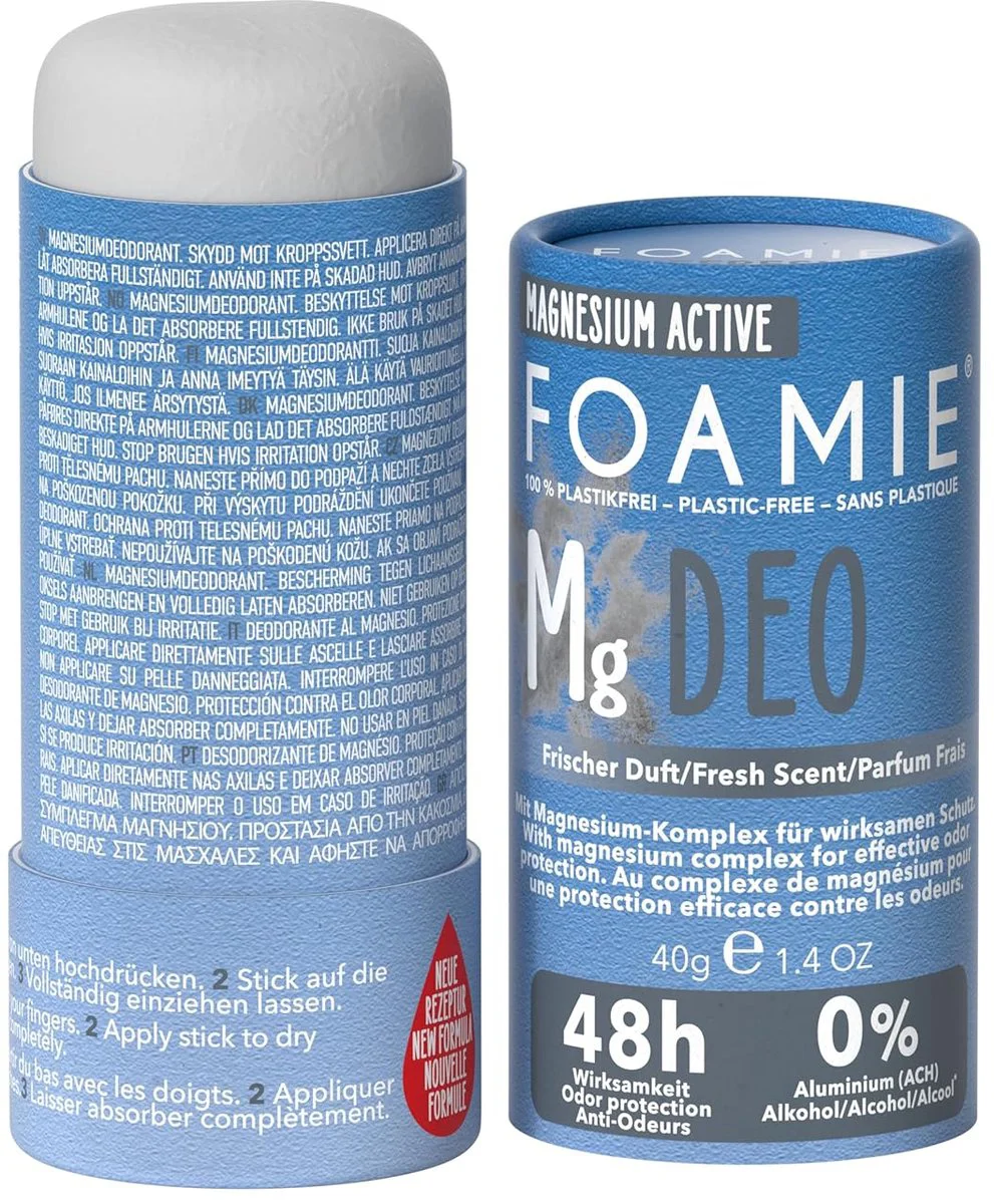 Foamie Magnesium Active Plastic Free Deo Fresh Scent 48H 40GR