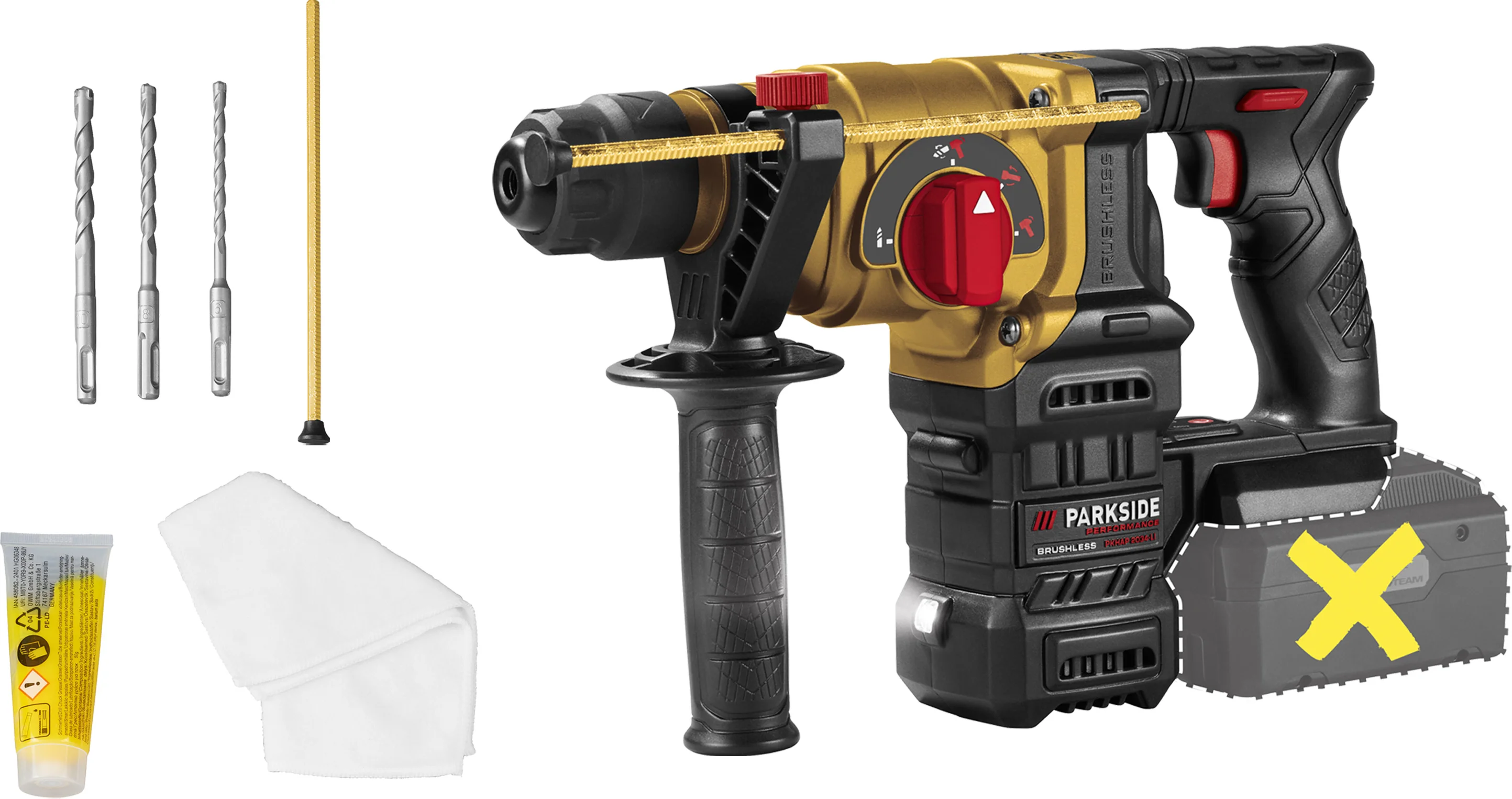 PARKSIDE PERFORMANCE Accu-boorhamer 20 V zonder accu en lader, Limited Edition