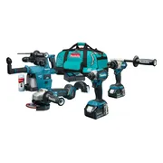 Makita DLX4194TX1 Accu combiset 4-delig 18V 5.0Ah in tas