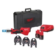 Milwaukee M12 ONEHPT-202C U-Set FORCE LOGIC™ Accu hydraulische perstool 12V 2.0Ah in koffer - 4933481037