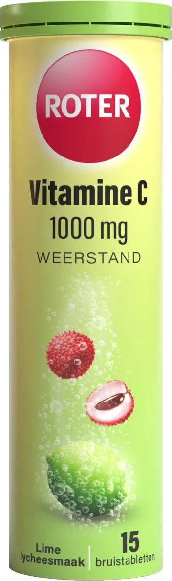 Roter Vitamine C 1000 mg Lime- Lychee 15 bruistabletten