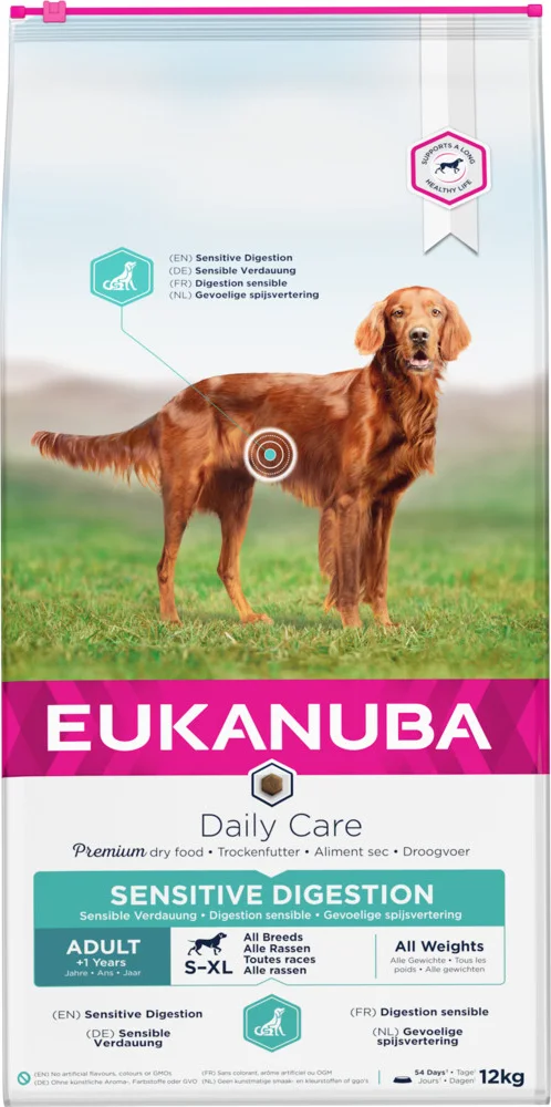 Eukanuba Hondenvoer Droog Daily Care Sensitive Digestion Medium 12 kg
