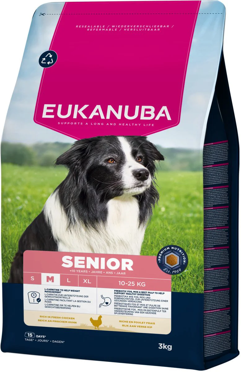 Eukanuba Hondenvoer Droog Life Care Dog Senior Medium Kip 3 kg