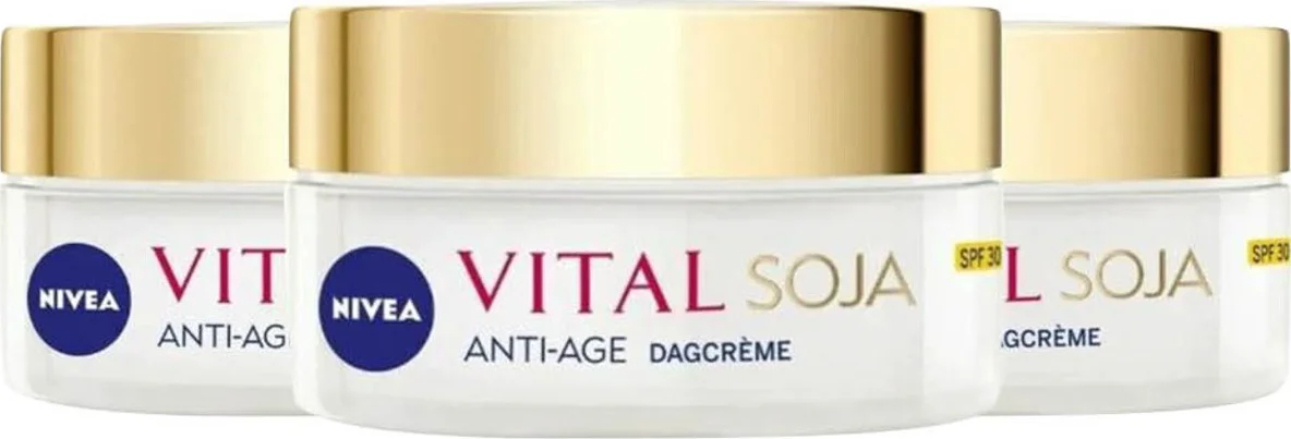 3x NIVEA Vital Soja Dagcrème Anti-Age SPF 15 50 ml