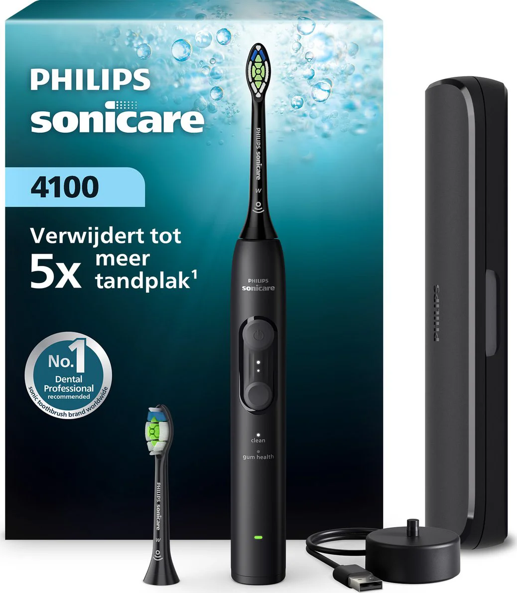 Philips Sonicare 4100 Series HX4044/52 Zwart