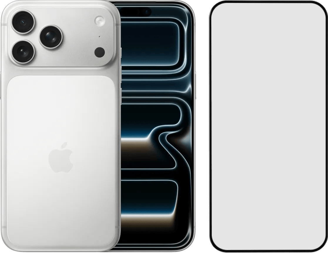 Apple iPhone 17 Pro Max 256GB Zilver + BlueBuilt Screenprotector Glas