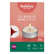 Bolsius Theelichten Maxi 10 branduren 18 stuks