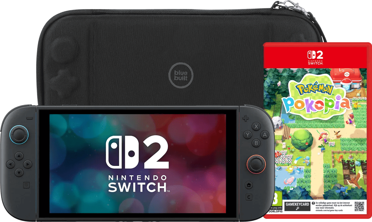 Nintendo Switch 2 + Pokémon Pokopia + BlueBuilt Beschermhoes