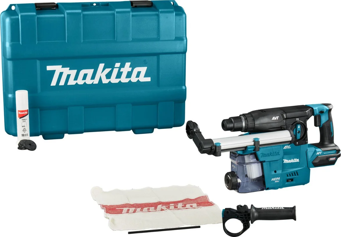 Makita HR008GZ03 Accu combihamer SDS-Plus 3,9J + stofafzuiging XGT 40V Max Basic Body in koffer