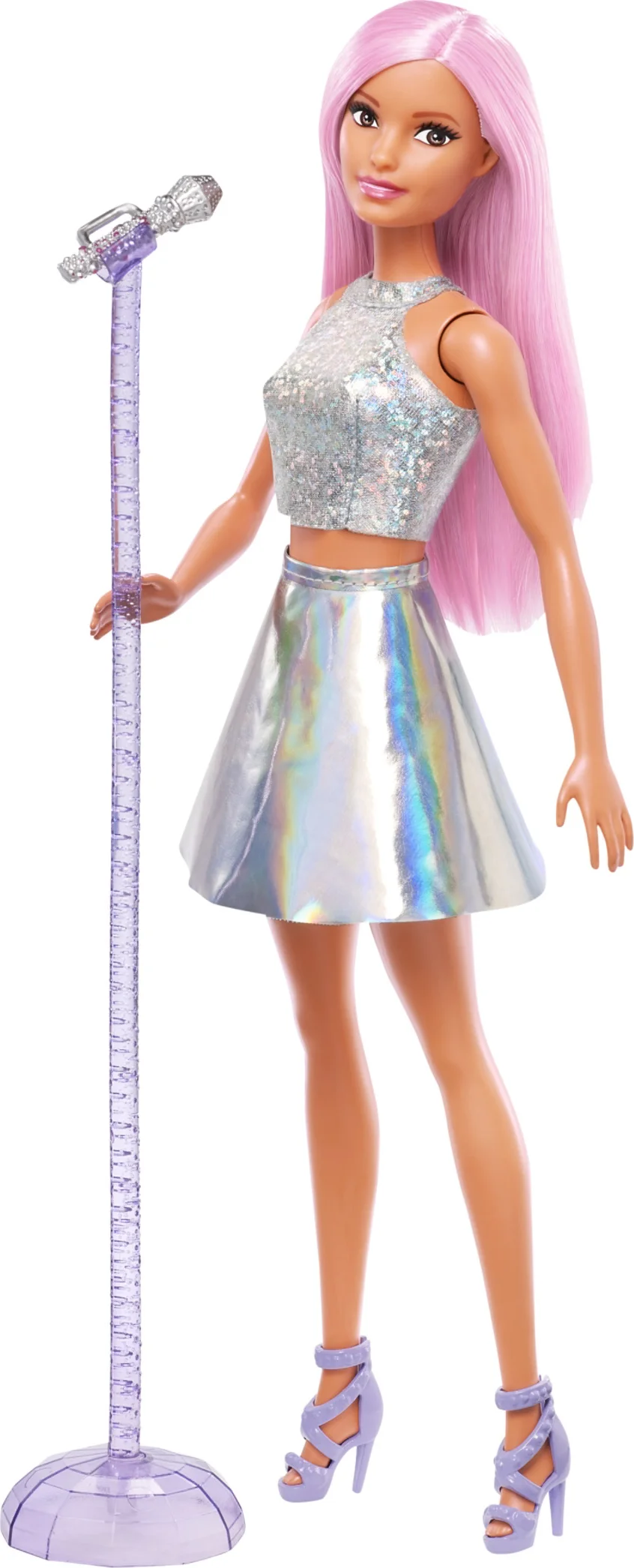 Barbie Careers Popster – pop met roze haar inclusief microfoon